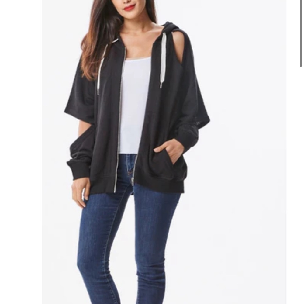Cut out Black Hoodie